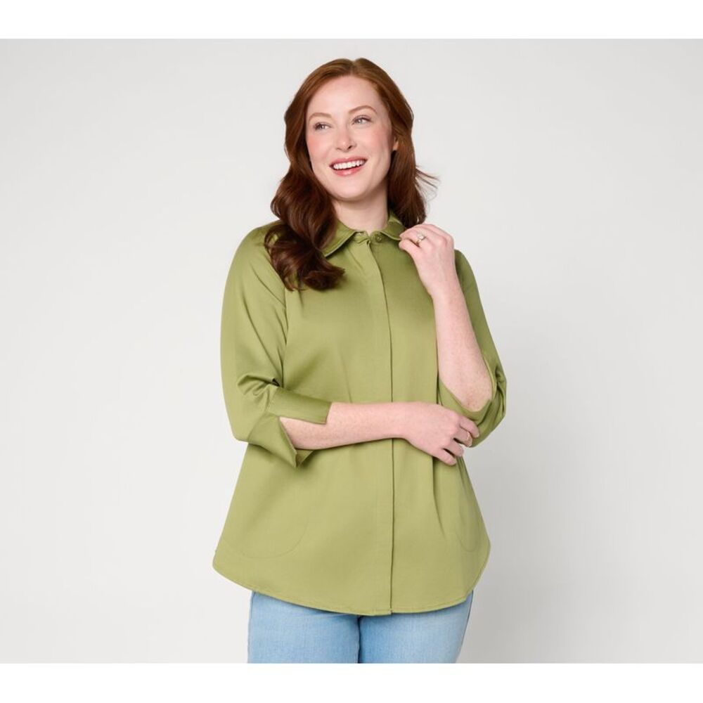 Joan Rivers Classics Collection Women's Top Sz M Make Your Green
